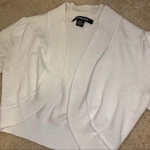 White Cropped Cardigan